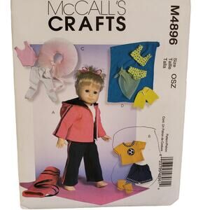 McCalls American Girl Doll Sewing Pattern UNCUT Vintage Sewing Boy Doll Outfit